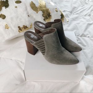 Suede Closed Toed Mules